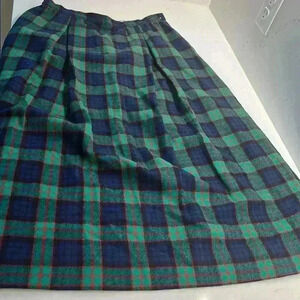 Women’s Pendleton Vintage Plaid Wool Skirt with Lining Size:12